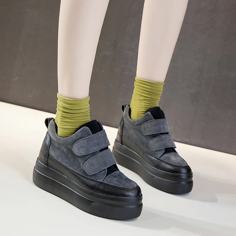 ženske platforma čevlji študent 2019 Pomlad jesen nove ženske čevlje divje Angliji Sponke Pas, čevlji, Superge