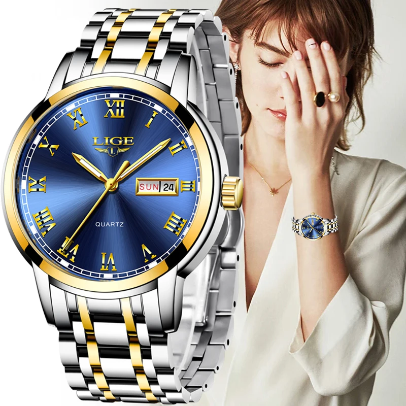LIGE Japonska Quartz Ženske Gledajo Modno Žensko ročno uro Švica Luksuzne blagovne Znamke reloj mujer Nepremočljiva Ženske Zapestnico Watch