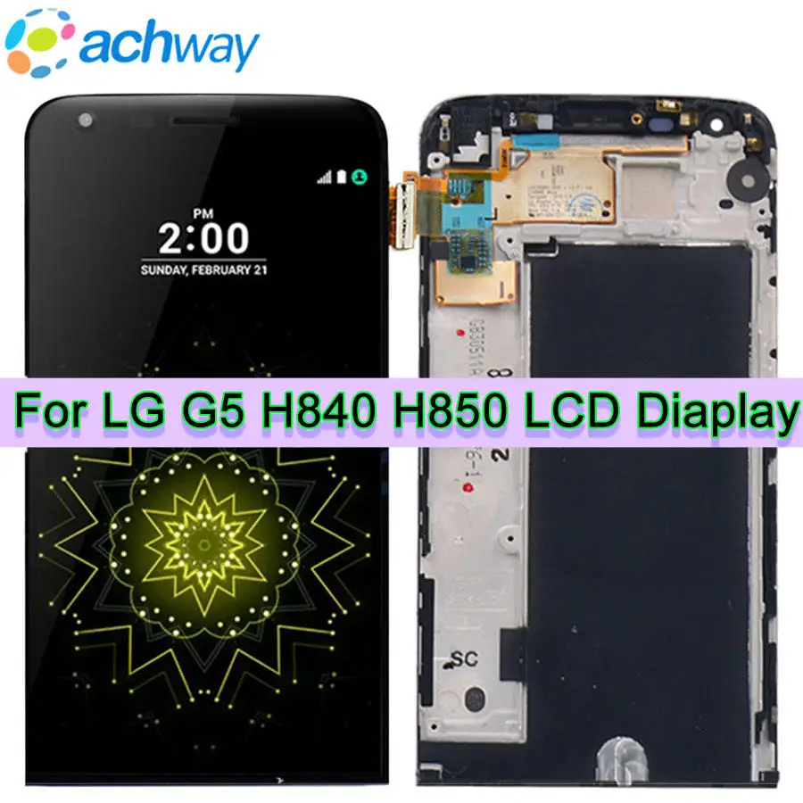ORIGINAL za LG G5 LCD Zaslon H850 H840 F700 Replacment Za LG G5 Zaslon H860, Zaslon na Dotik, Računalnike Montaža z Okvirjem H830