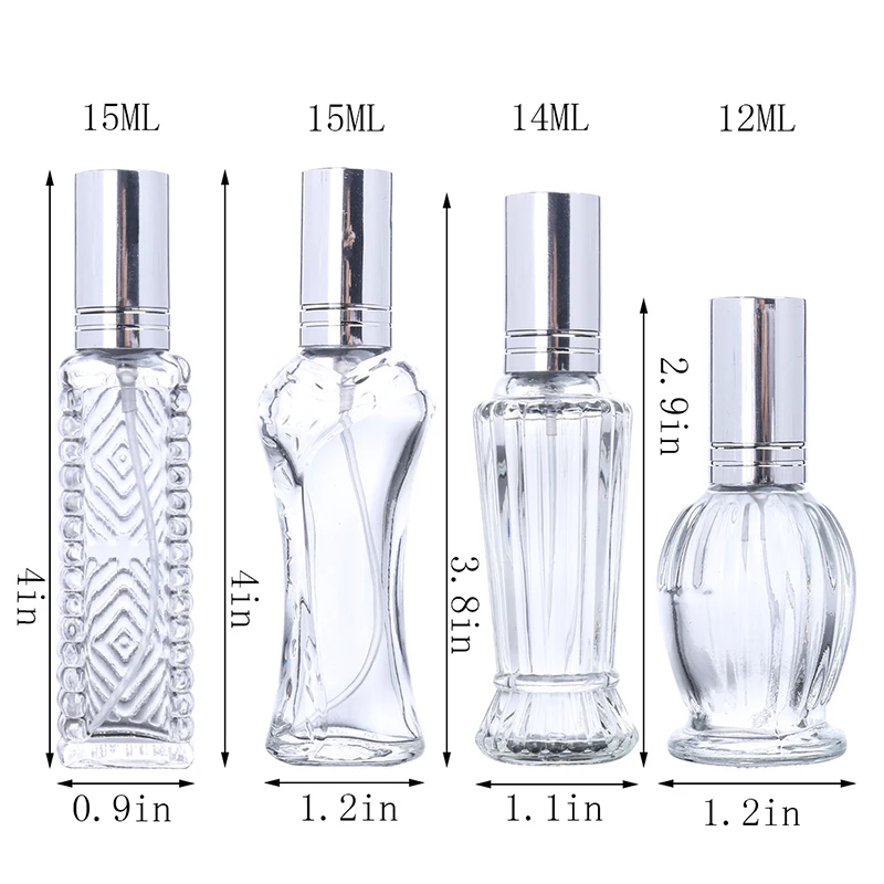 H&D Buy one get 1 50% off (add 2) Letnik 4pcs Vžigalnike Parfum, Steklenice Steklo Prazne Spray Steklenico Poročno darilo Avto Dekor