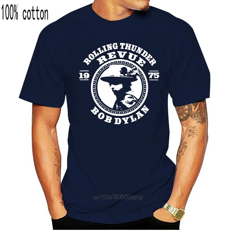 Bob Dylan - Revue T-Shirt Rolling Thunder 1975 Črna Majica Za Moške-Ženske In Novi Trendi Tee Majica