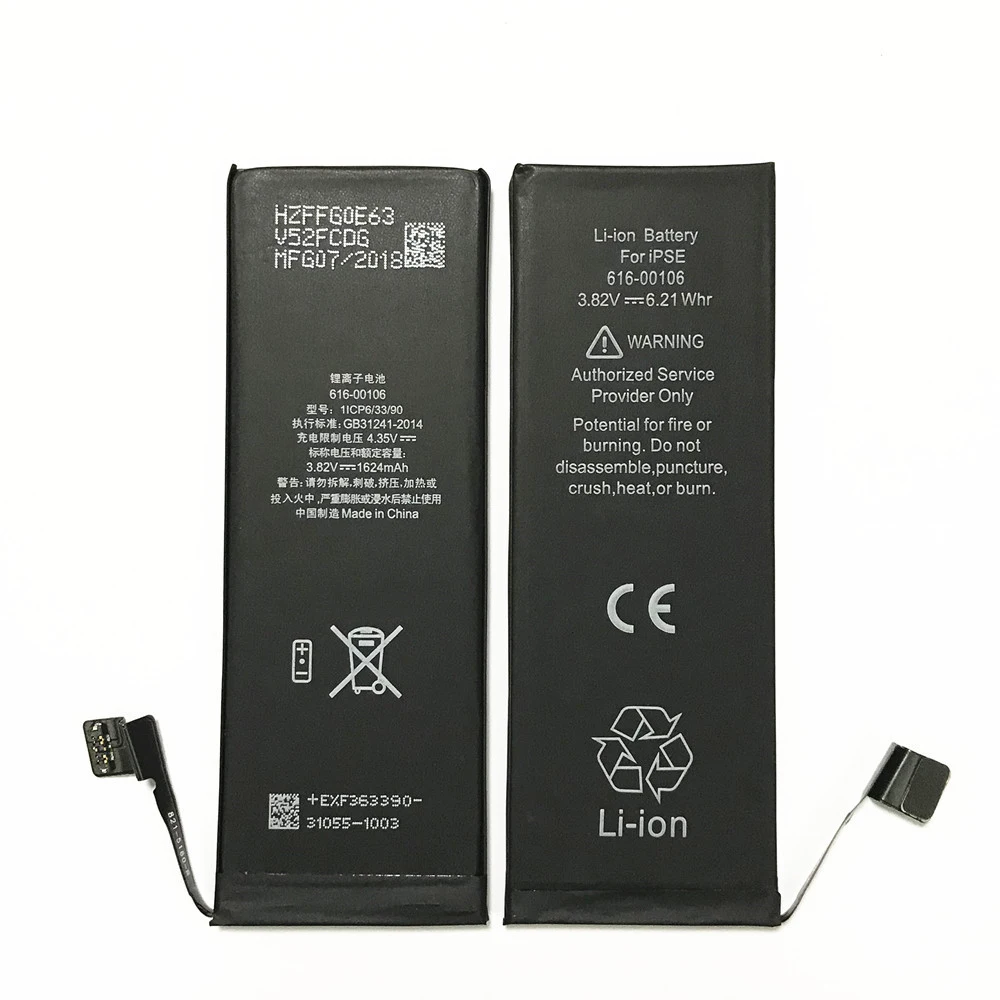 QrxPower Visoke Kakovosti Zamenjava Li-ionska Baterija Pravi Zmogljivosti 1624mAh Z Orodji za iphone SE 0 Cikel 1 leto garancije