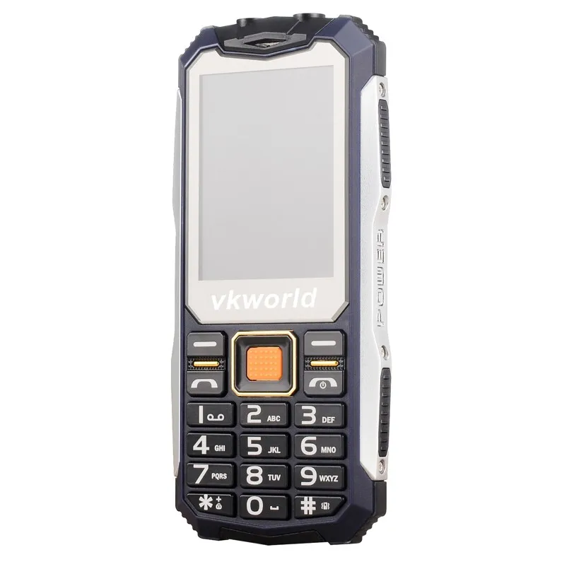 VKWorld Kamen V3S Dnevno Nepremočljiva Mobilni Telefon za 2,4 palčni Zaslon 2200mAh Dolgo Pripravljenosti Dvojno LED Dustproof ruske Tipkovnice