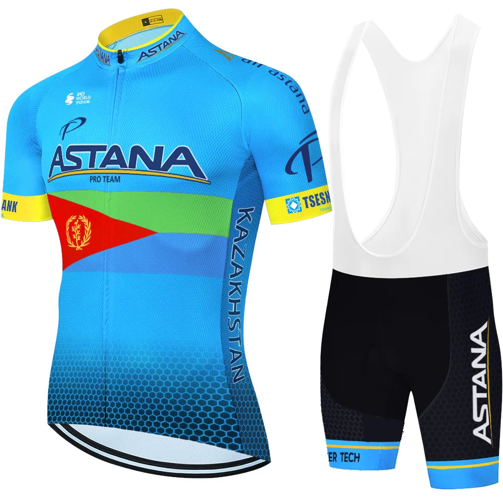 Kolesarski dres ASTANA 2020 dihanje hitro suhe kolesarska oblačila Kolesarska Poletje 20 D Gel Blazinico cullotte ciclismo hombre