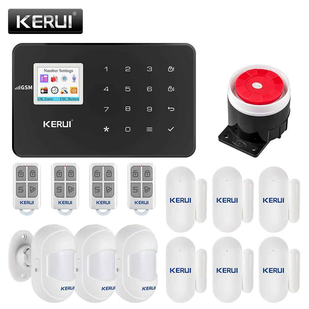 KERUI G18 Varnostni Alarmni Sistem Za Hišo Brezžični GSM Alarm Proti kraji Senzor Gibanja App Daljinski upravljalnik Pametni Dom Kompleti