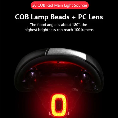 100LM Zlitine Kolesa Rep Zadnje Luči Smart Indukcijske IP65 Vodotesen USB Kolesarska Luč Kolo COB LED Osvetlitev Kolesarske Opreme