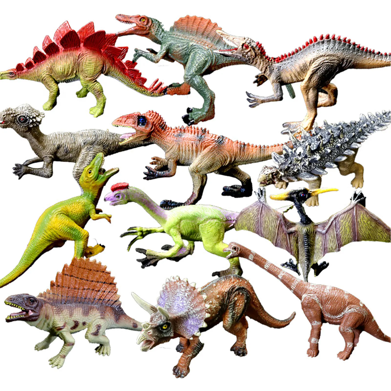Realno Dinozaver Komplet 4 Kosov Zelo Podrobno Dinozaver Igrače za Otroke, Darila za Rojstni dan