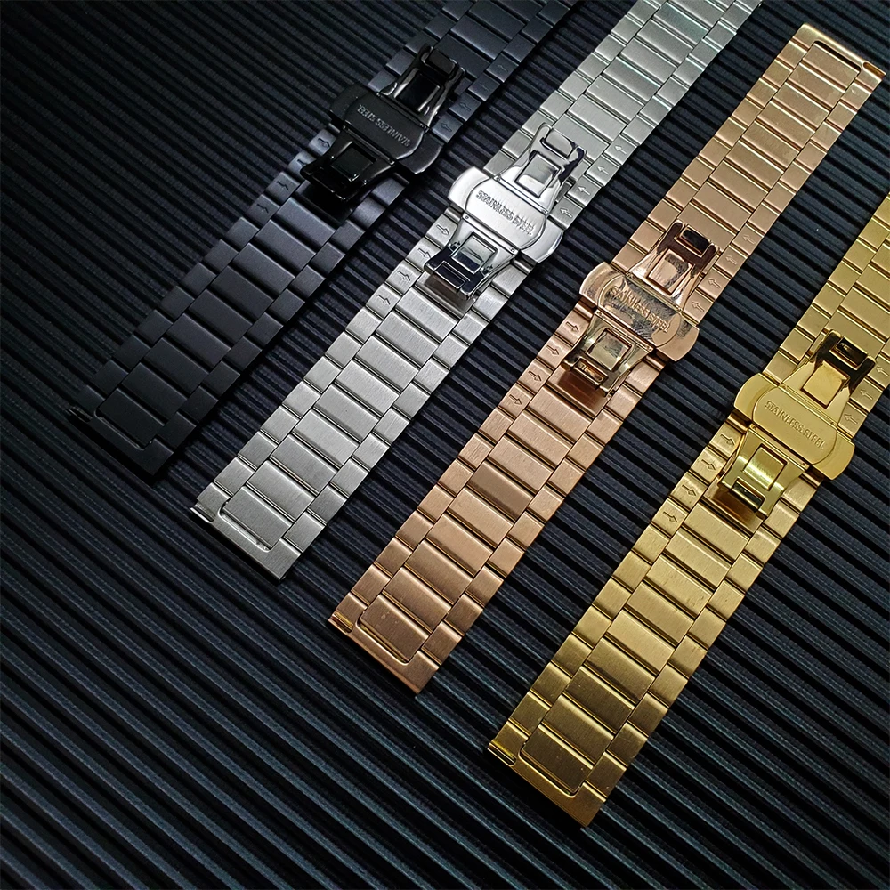Kovine, iz nerjavečega jekla, Trak Pasu za Samsung Galaxy Watch 3 45mm 41mm SM-R840 SM-R850 Zapestnica Zamenljive watchbands 22 mm 20 mm