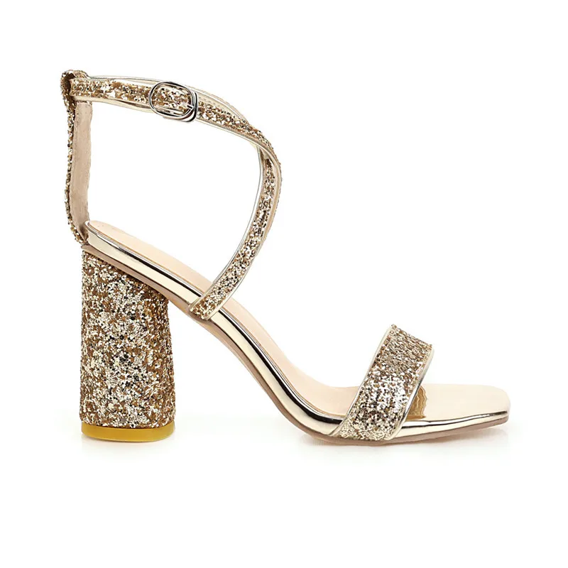 Sgesvier 2020 nov prihod ženske sandale Tiste sponke super visoke pete sandala preprosta modna stranka čevlji dame velika velikost 48