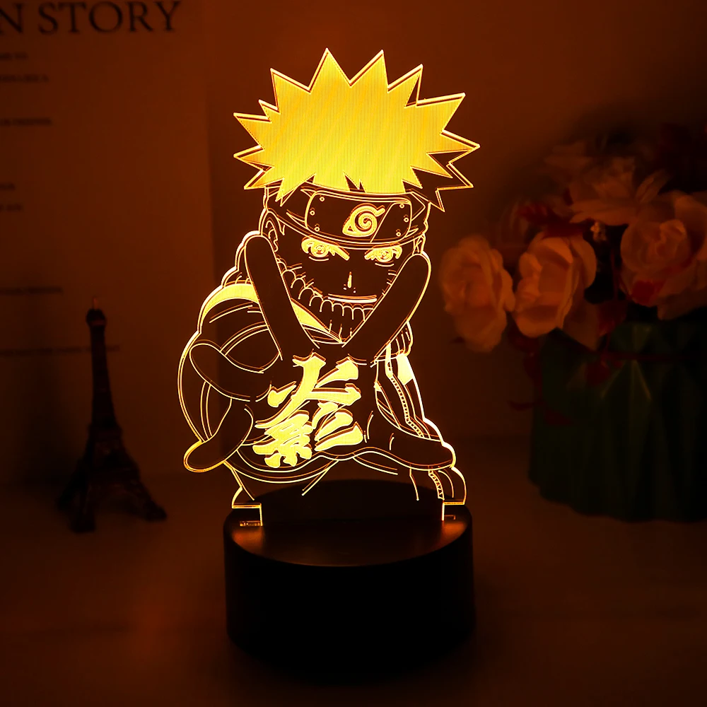 3d Lučka Naruto Hinata Hyuga Slika Nočna za Otroke Dekle Spalnica Dekor Barvo Spreminja Baterijo, Usb Led Nočna Lučka Naruto Darilo