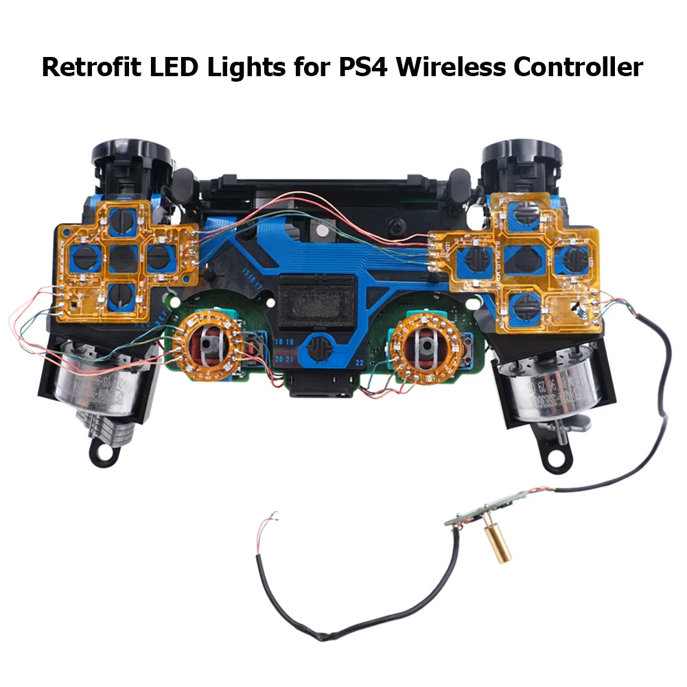 6 Barvni Luminated D-Pad Thumstick Obraz Gumb LED Komplet za PS4 Krmilnik Elektronski Pralni Dodatki