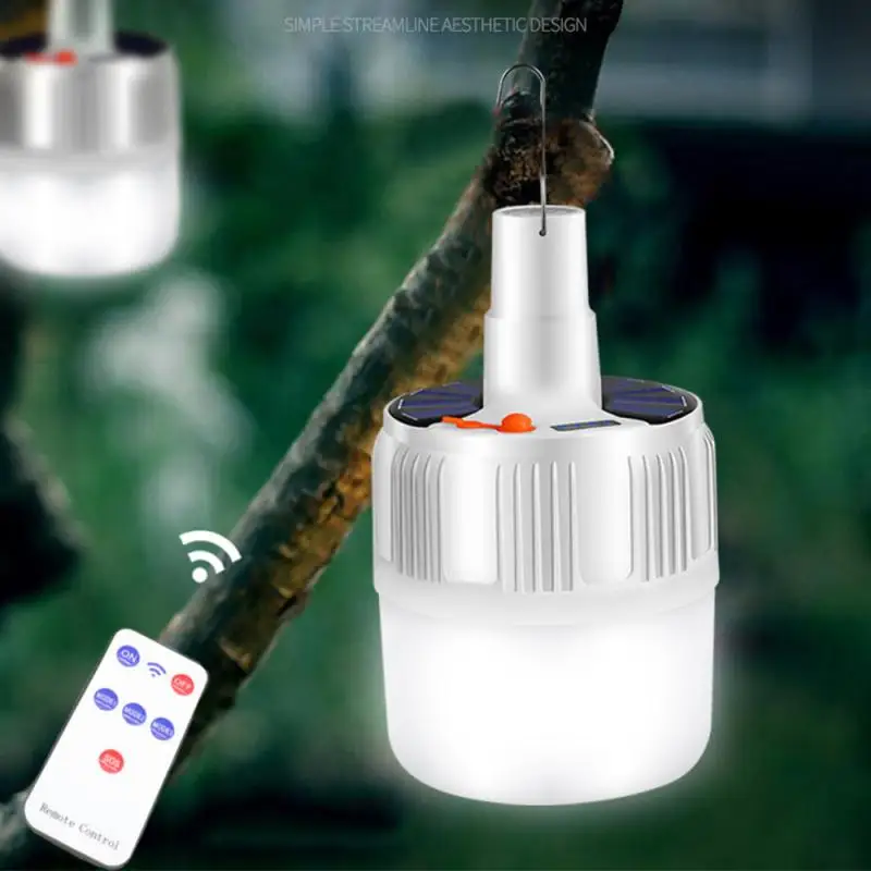 Zunanja Žarnica USB/Solarna Polnilna Oddaljen nadzor LED Luči v Sili Prenosni Šotor Lučka Baterije Luč Camping BBQ svetlobe ND