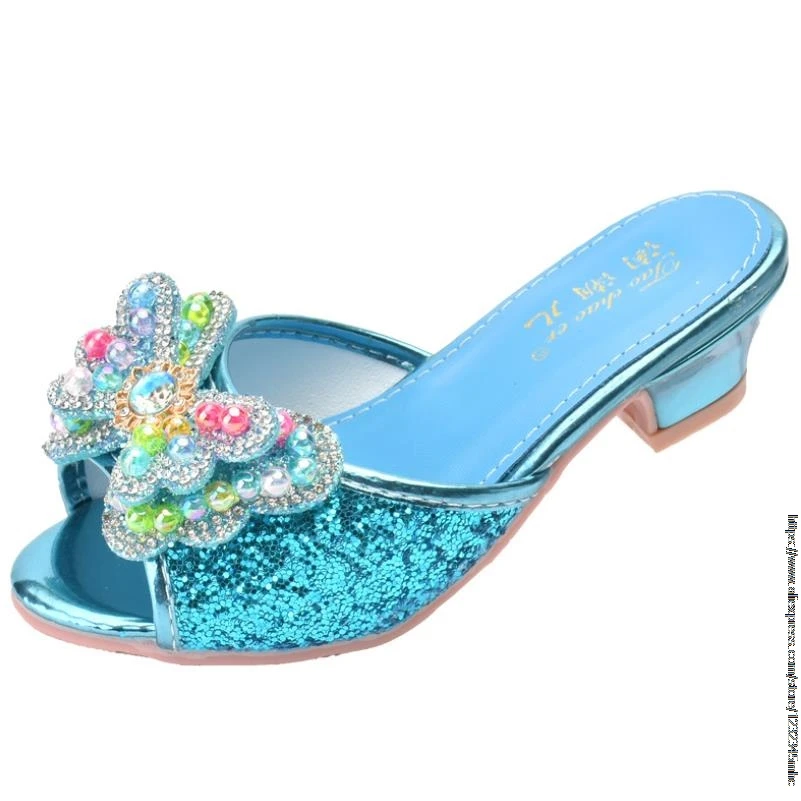 Dekle je Zamrznjeno Elsa princesa Copate novo otrok, deklica, je kristalno čevlji otroci uspešnosti čevlji šoli sandali dekle otroci