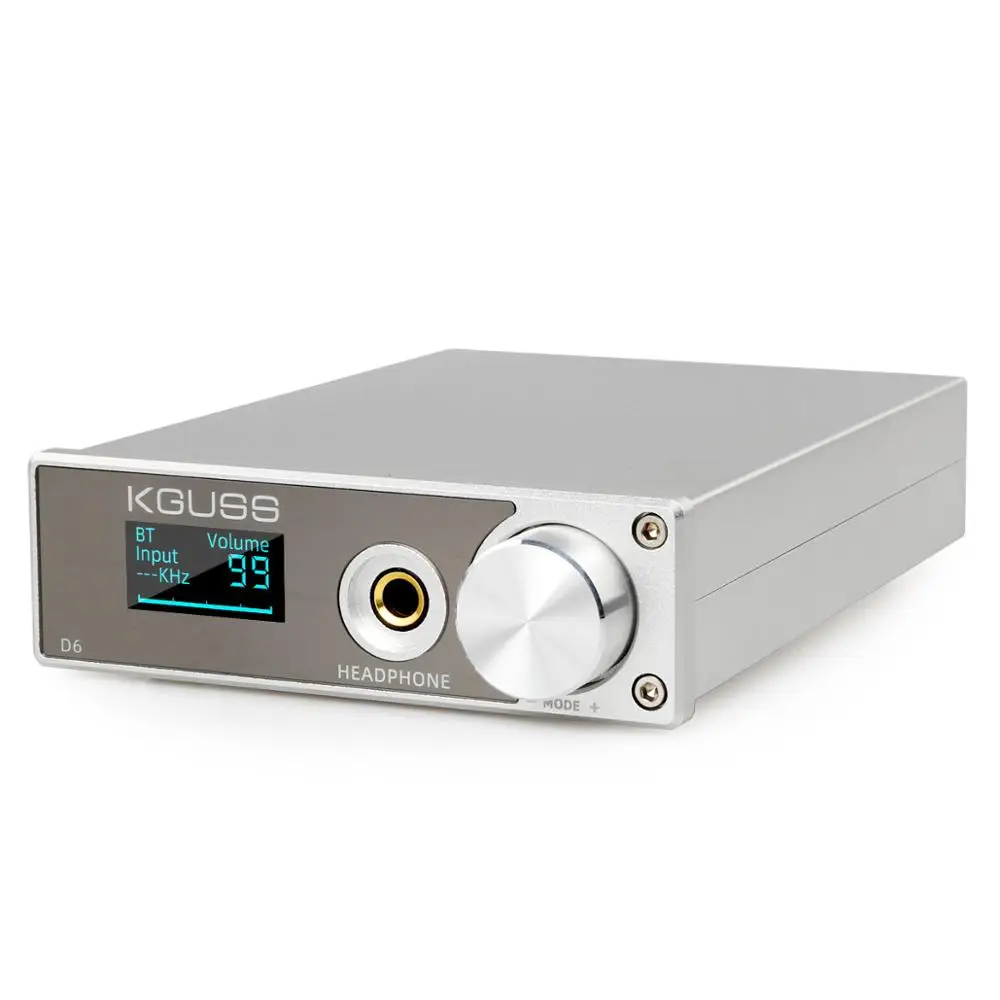 KGUSS D6 USB DAC XMOS ES9018K2M audio dekoder DSD Bluetooth CSR8675 5.0 APT-X slušalke ojačevalnik