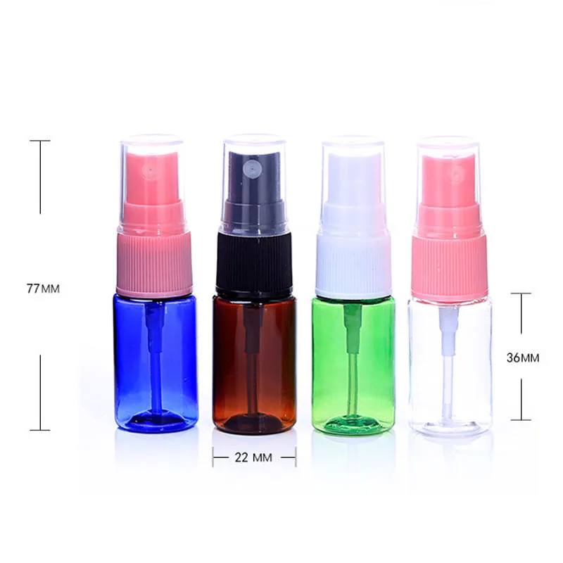 NOVIH 100 kozarcev 10 ml prozorne Plastike Spray ponovno napolniti Stekleničke Parfuma PET Razpršilo Prazno Kozmetični Posodo Potovanja sestavljajo Vzorec Vial