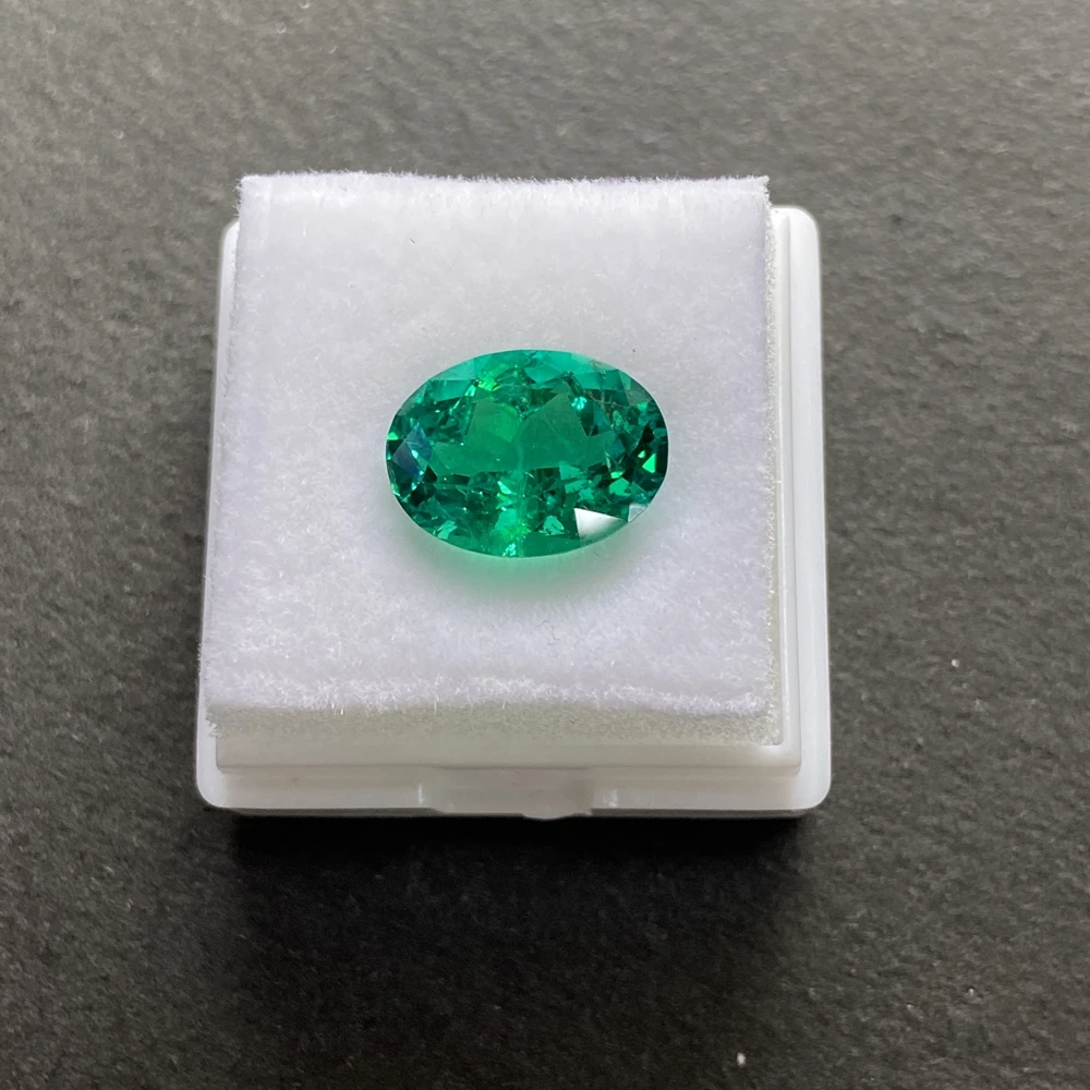 GRC Potrdilo Ovalne smaragdno zelena kamen 8x6mm 1cts Zrasla kolumbijskem smaragdno kamna Obroč