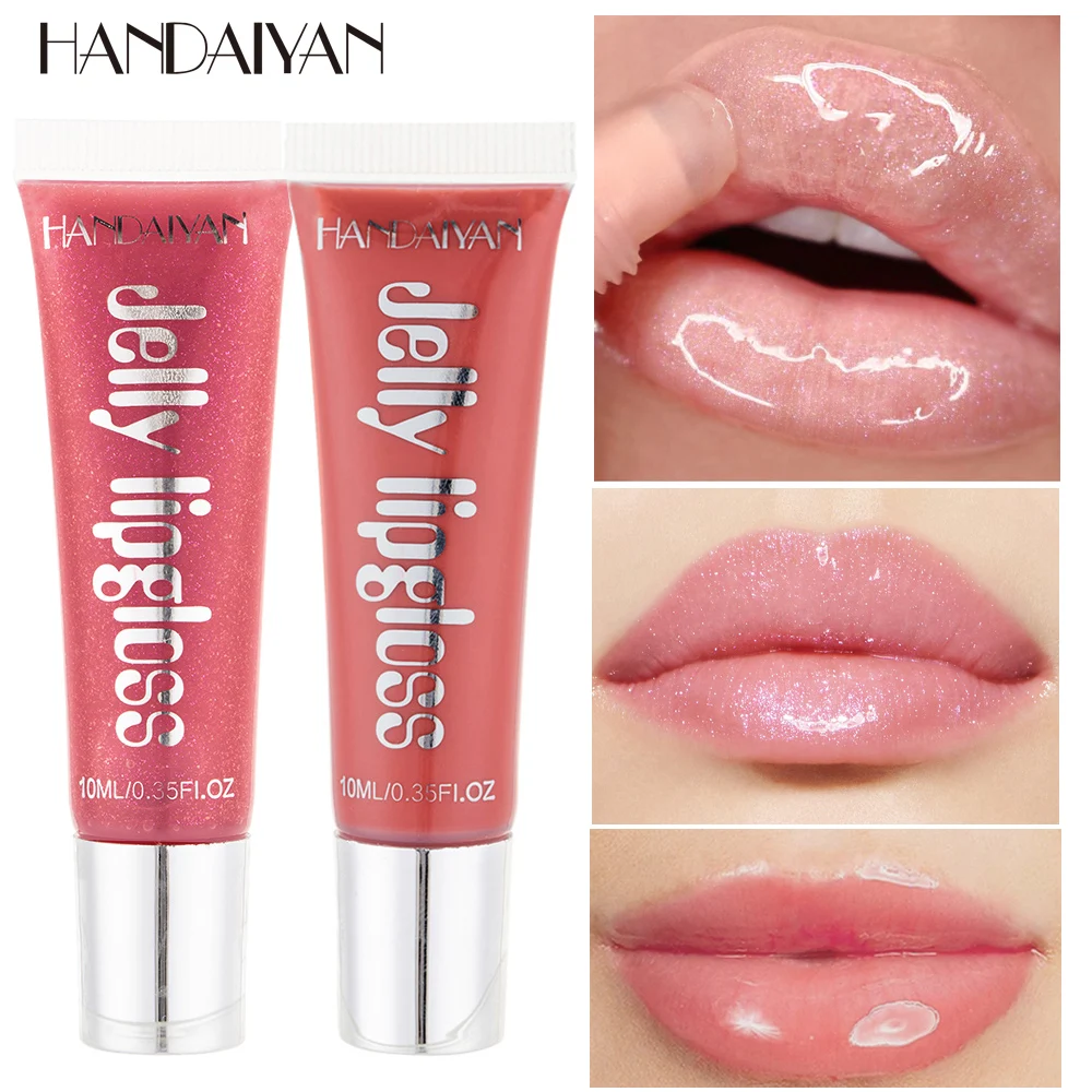 Handaiyan jelly šminko, ogledalo učinek rose red golih vijolično rjava krema dolgotrajno stekla rumene, lip gloss HF152