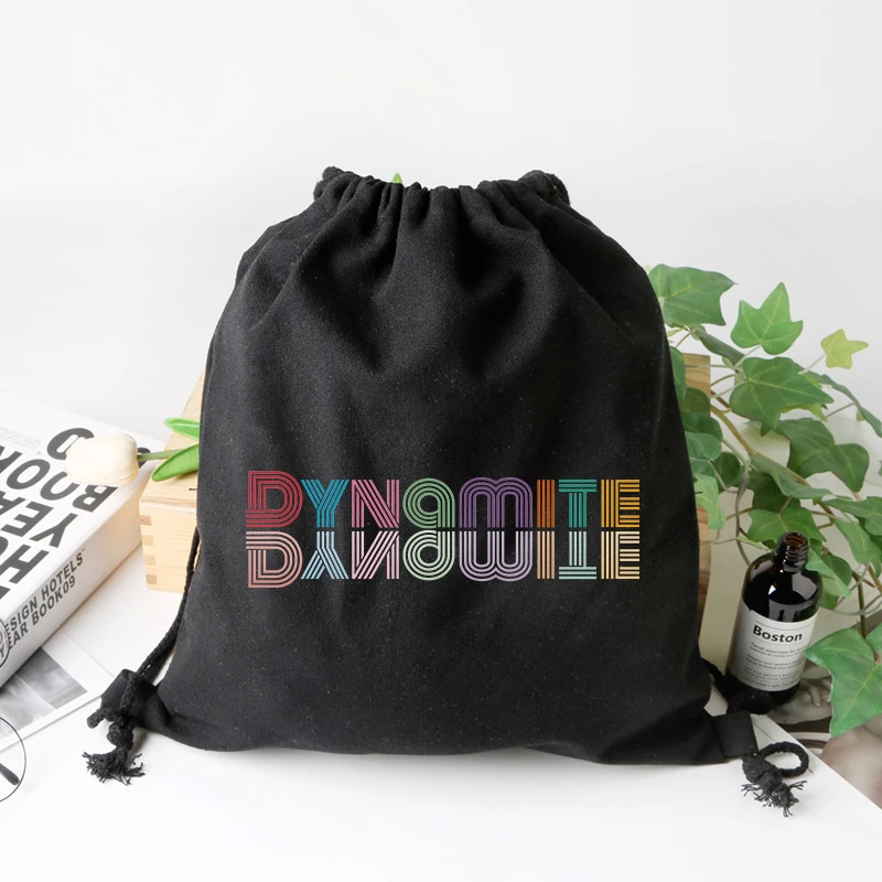 Bangtan Dinamit Fantje Platno vrečko varstvo Okolja vrečko okolju prijazno vrvico nahrbtnik platno vrečko študent