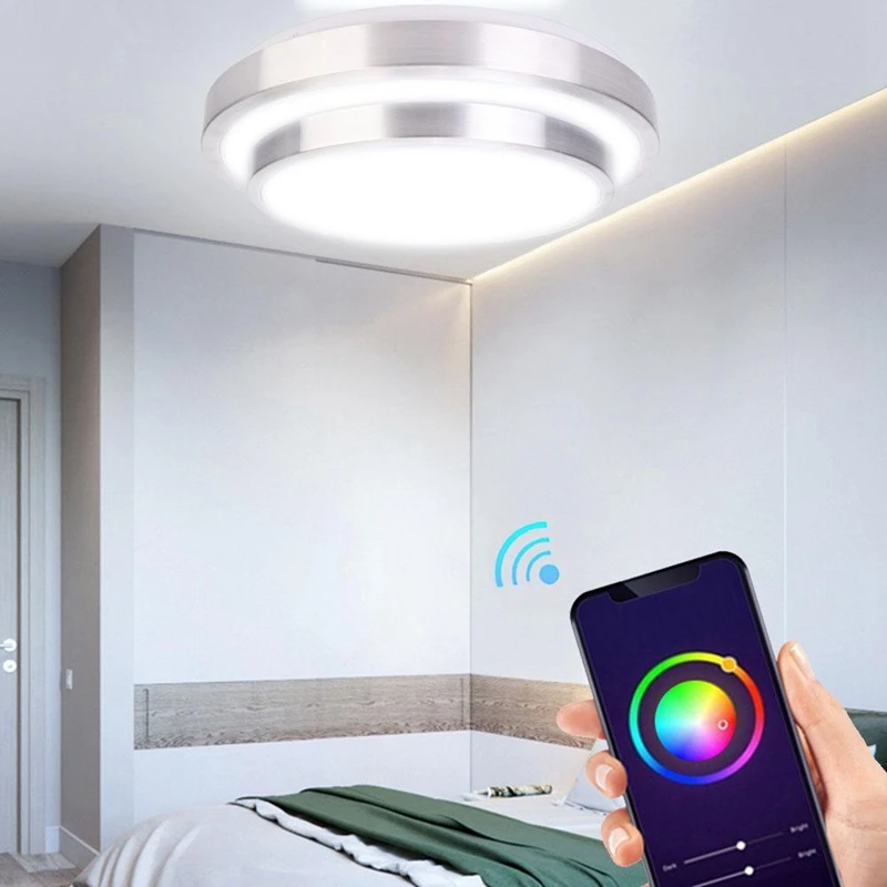 60 W Rgb Stropne Luči WiFi Smart Glasovni Nadzor, ki Živijo Led Stropne Luči Svetilke , za Amazon Alexa za Google Doma, AC85-265V