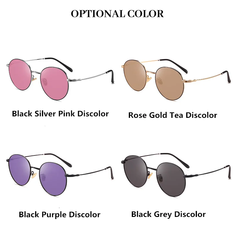 LongKeeper Pisane Objektiv Photochromic sončna Očala Ženske Polarizirana Roza Črni Kameleon Očala za Sonce Spremeni Barvo UV400