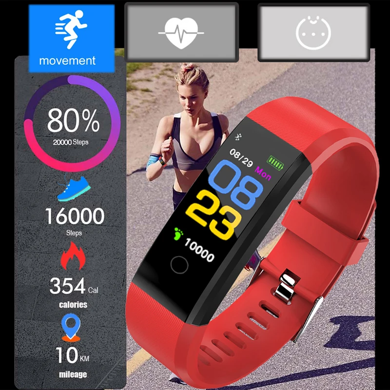 LIGE Nove Pametne Gledajo Moški Ženske Srčnega utripa, Krvnega Tlaka, Fitnes Tracker Smartwatch Šport Pametna Zapestnica za ios android