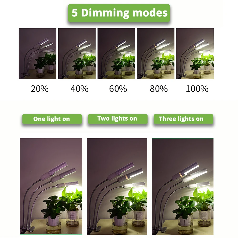 380-840NM Celoten Spekter LED Grow Light 90W s Clip LED Rastlina, Lahka za Sobne Rastline Semena Cvetja, Sadik Gojenje Lučka