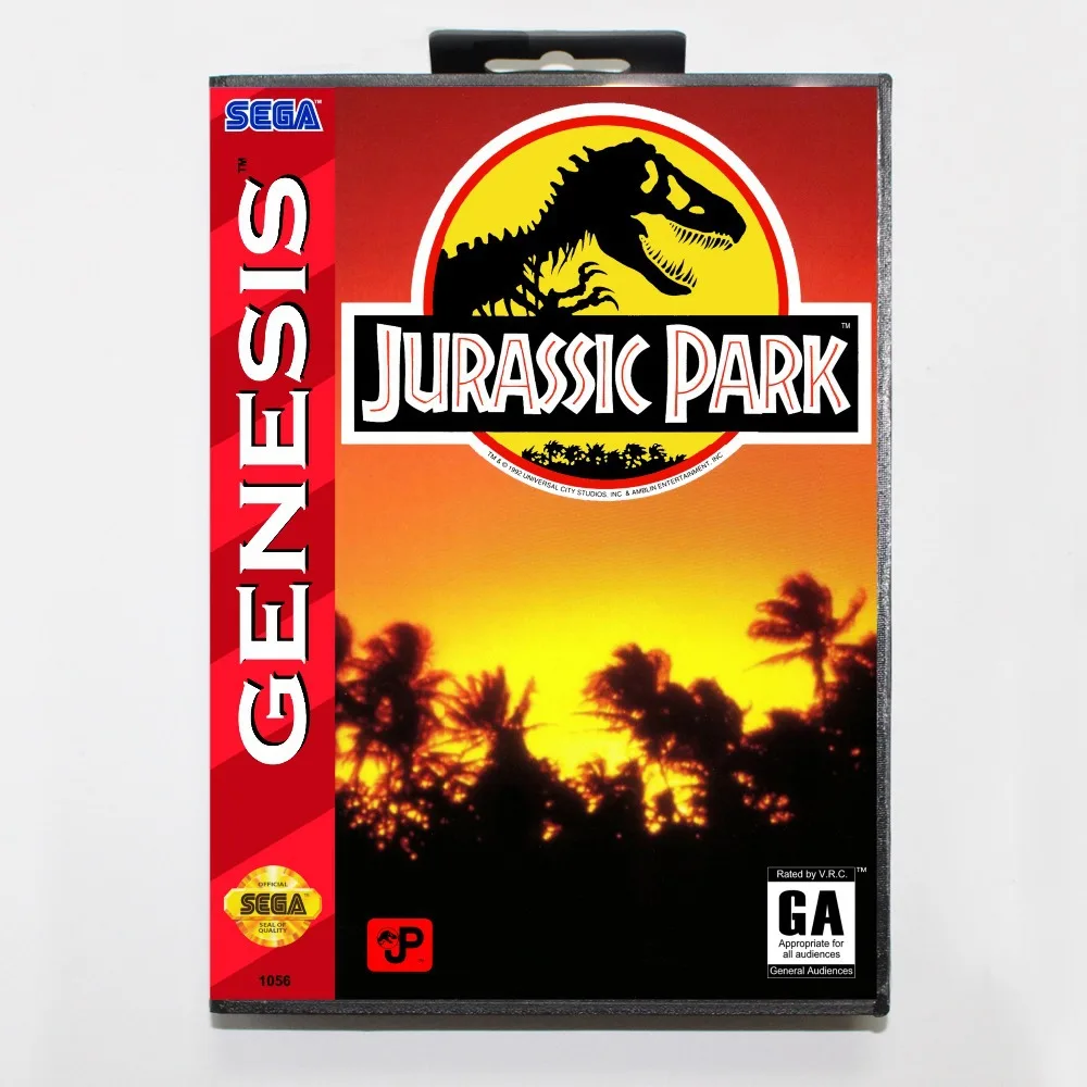 Jurassic Park Igra Kartuše 16 bit MD Igra Kartice Z Drobno Polje Sega Mega Drive Za Genesis