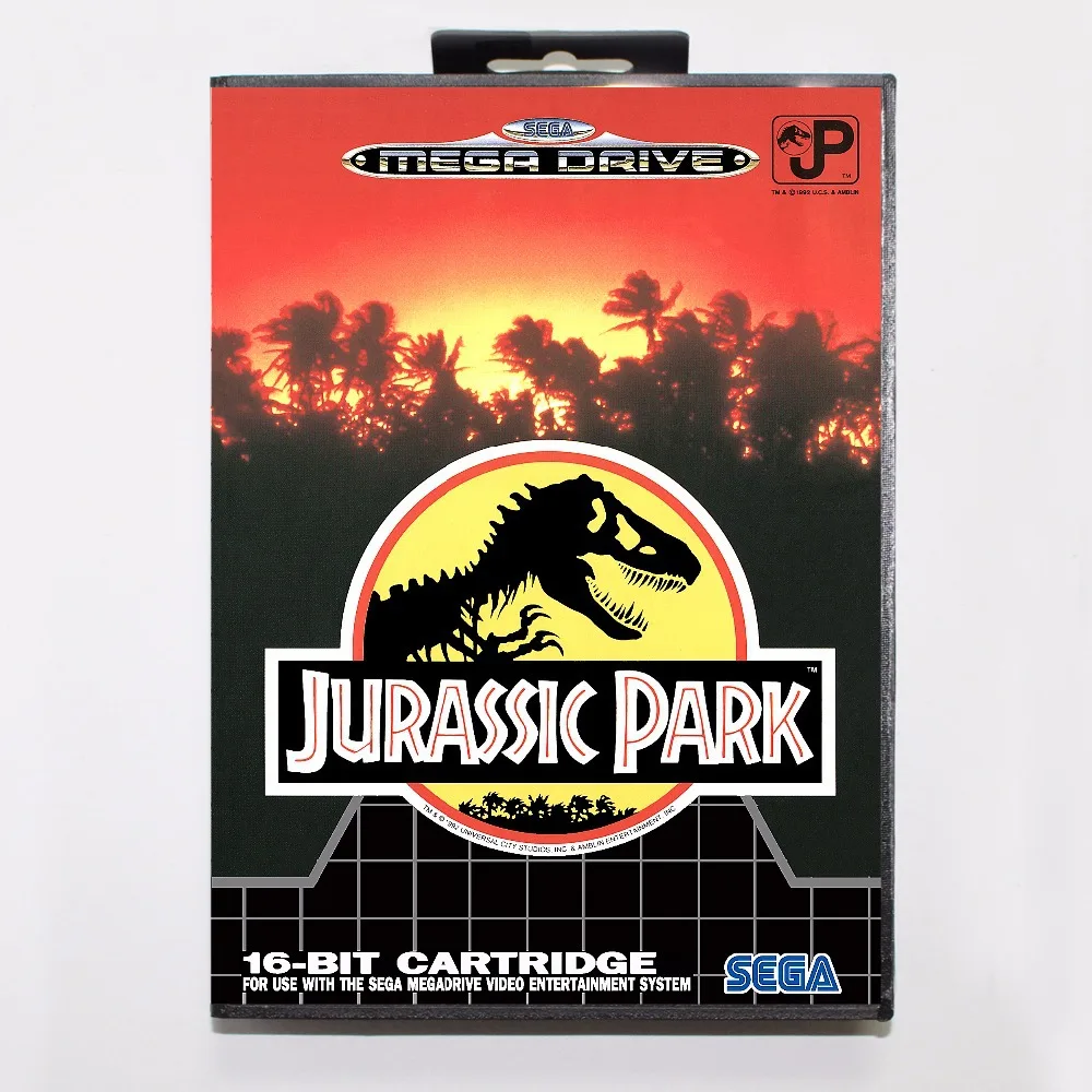 Jurassic Park Igra Kartuše 16 bit MD Igra Kartice Z Drobno Polje Sega Mega Drive Za Genesis