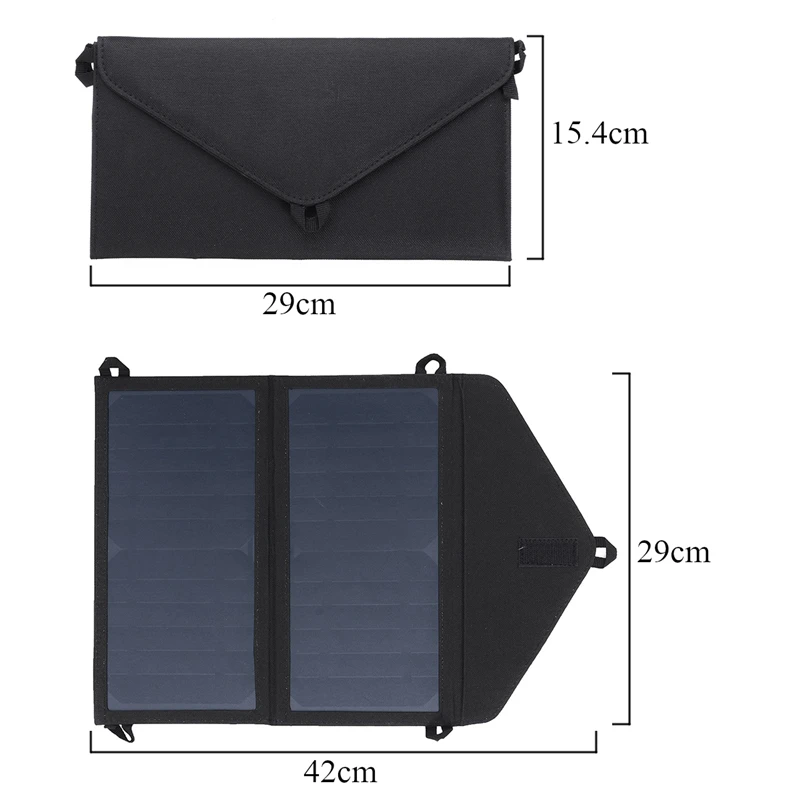35W Sončne celice, 5V Prostem Soncu Moč Zložljive Sončne Celice, 2A Polnilec USB Izhod Naprave, Prenosni Solarni Paneli za Pametne telefone