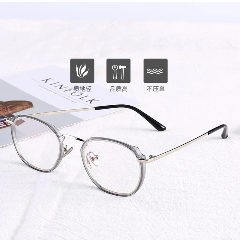 Ročno izdelan Acetatni Zlitine Oči Očala Okvirji za Moške Letnik Kvadratnih Očala Ženske Optični Kratkovidnost Recept za Očala