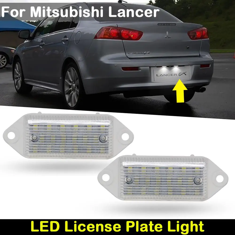 Za Mitsubishi Lancer 2003-2017 Avto Zadaj Bela LED Tablice Svetlobe Število Ploščo Lučka