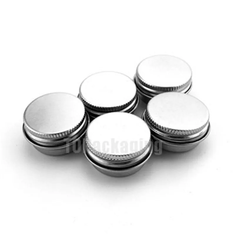 5 g X 200 Aluminija Jar,z navoj Prazno Kozmetični Posodo Krema Jar Vzorec Tin 5ml Balzam za Ustnice Majhni Kovinski Lonec Nail Art Pločevinke