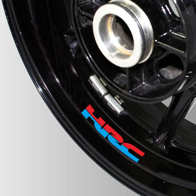 Niz 8pcs visoko kakovostno motorno kolo, Kolo, Nalepke, Nalepke Reflektivni Platišča Motocikel logotip nalepko Za Honda HRC 65 hrc