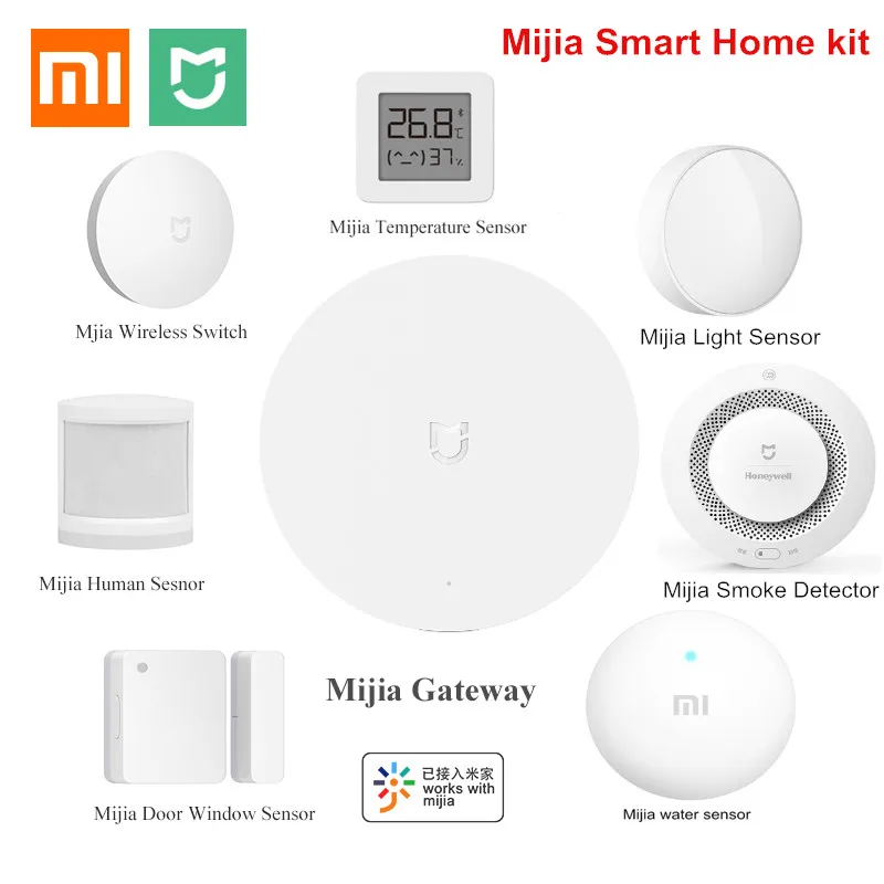 Xiaomi Smart Home Kit Mijia Prehod 3 Vrata, Okna Človeškega Telesa, Senzor Temperaturo, Senzor Vlažnosti Brezžično Stikalo Senzor Vode