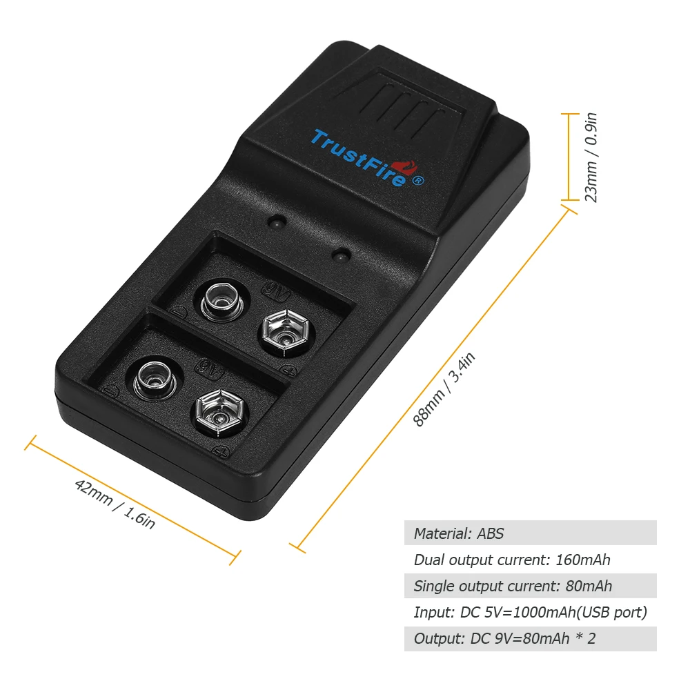 Univerzalni Litijeva Baterija Polnilnik za Polnjenje Micro USB Polnjenje prek kabla USB Vmesnik za 9V Polnilna Litijeva Baterija Prostem Orodje