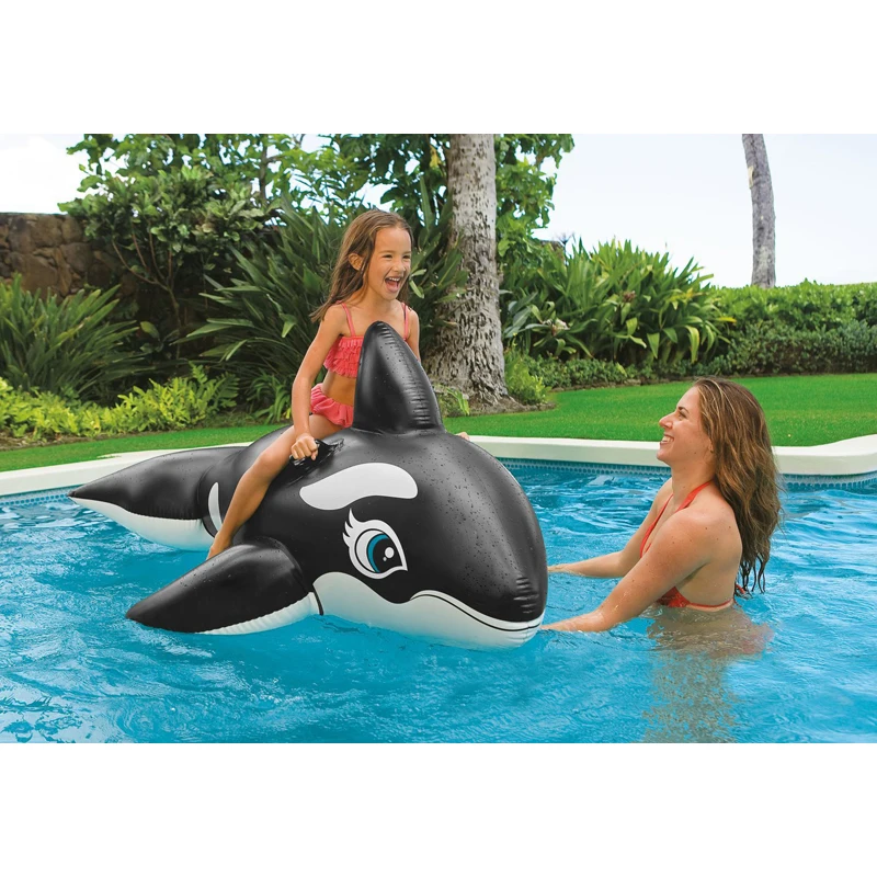 Pvc igrač 193cm*119 cm napihljivi black velikega kita plaži, bazen za vodo rider baby živali rider zraka mat vzmetnice salon B40008