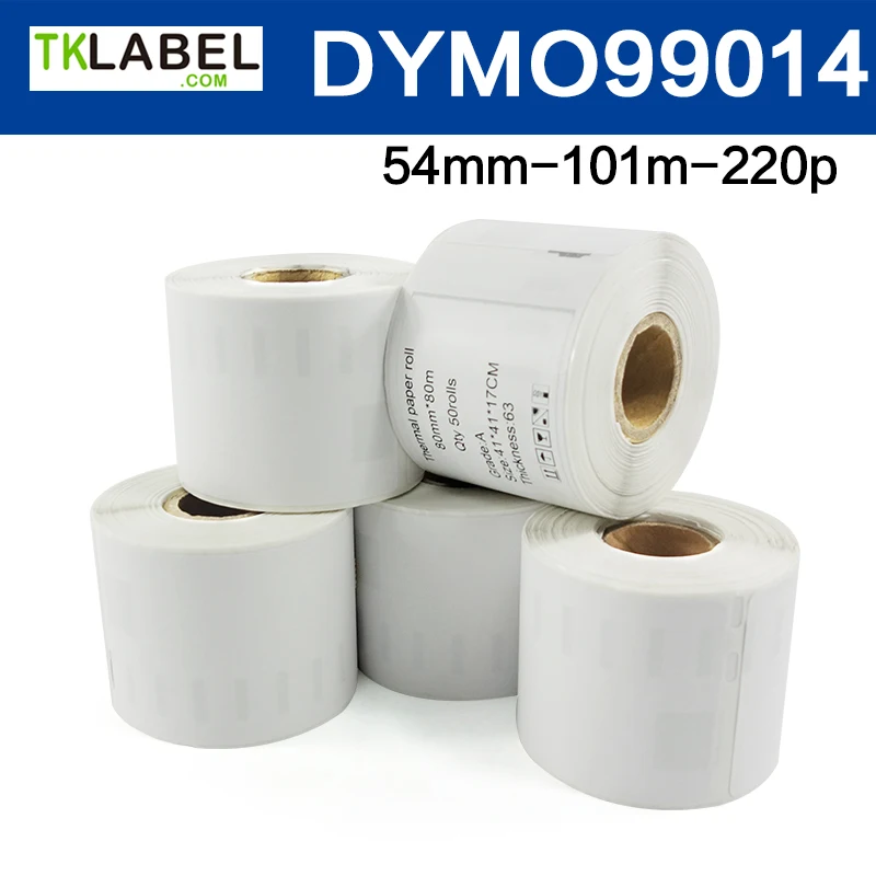 5 Roll X dymo oznaka 99014 združljiv za DYMO labelwriter 54 mm x 101 mm x 220pcs naslov, oznaka (velika )