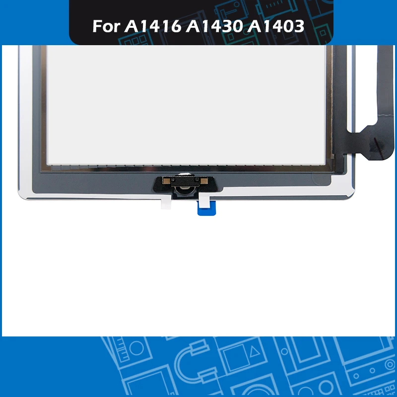 Visoka Kakovost Črno Bel A1416 A1430 A1403 na Dotik Za iPad 3 Računalnike Spredaj Steklena Plošča Zaslon z gumb za Domačo stran