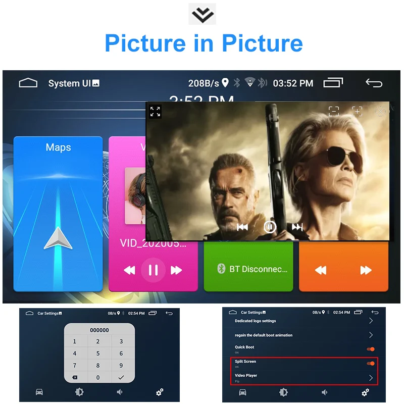 Wanqi 7inch Android10.0 2din avtoradio Razcep Zaslon PIP GPS Multimedia Za Opel Univerzalno Stereo Audio Predvajalnik DVD ŠT.
