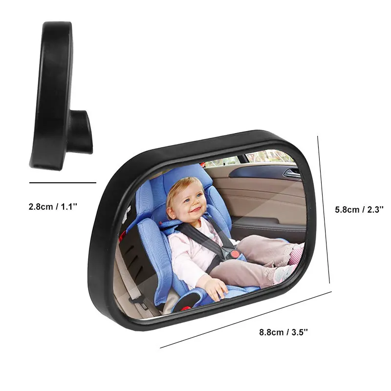 Onever Avto Baby Ogledalo Backseat Otrok Baby Pogled Varnost Ogledalo Širok Zorni Kot Krog Ogledalo Avtomobilski Sedež Baby Ogledalo Dodatki