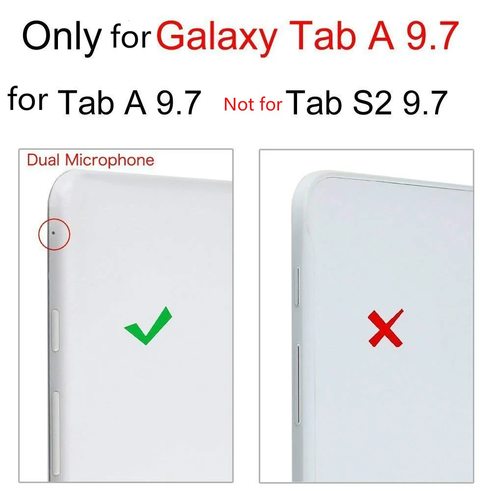 360-Stopinjski Vrtečih PU Usnja Flip Case Pokrovček Za Samsung Galaxy Tab JE 9,7 SM-T550 T550 T551 SM-T555 TabA 9.7 Tablični Primeru Steklo