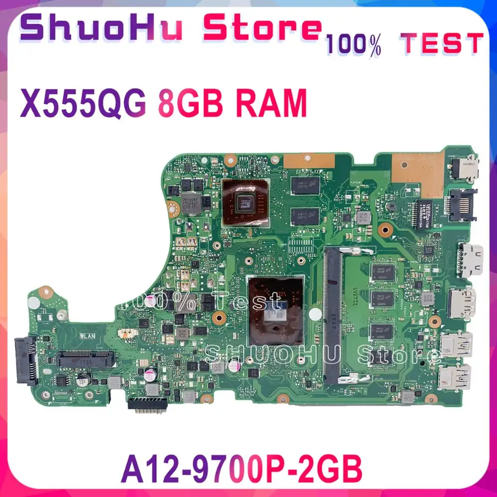 KEFU X555QG Matično ploščo Za ASUS X555Q A555DG X555QG X555Y Prenosni računalnik z Matično ploščo A12-9700P-2GB, 8GB Test delo