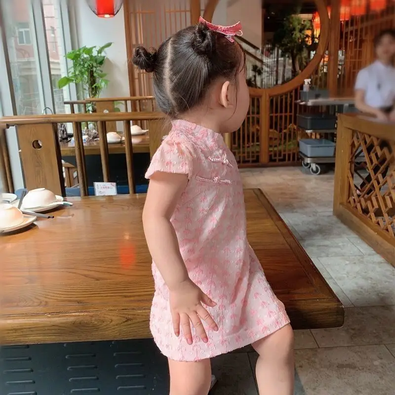 VIDMID Otrok otroka otroci dekleta cheongsam obleke poletje nove tanke baby dekleta čipke obleke baby dekleta princesa obleke P2217