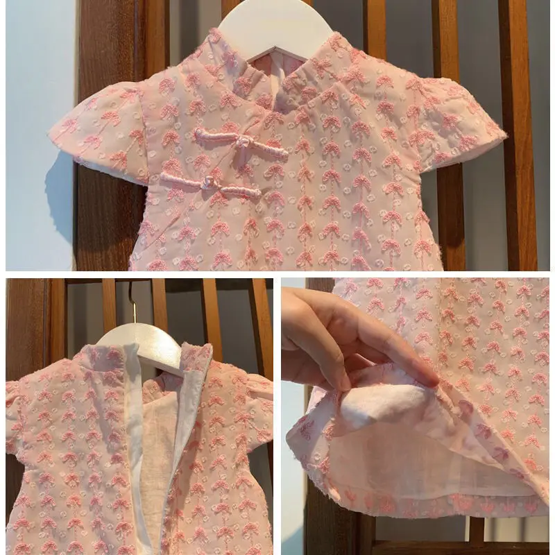 VIDMID Otrok otroka otroci dekleta cheongsam obleke poletje nove tanke baby dekleta čipke obleke baby dekleta princesa obleke P2217