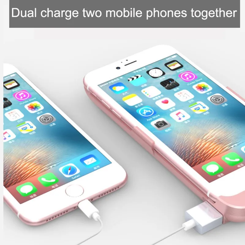 Baterije, Ohišje Za iPhone 7 8 6 6s 6000mAh Moči Banke Polnjenje Primeru Portable Power Bank Fundas Polnilnik Primeru za iPhone 8