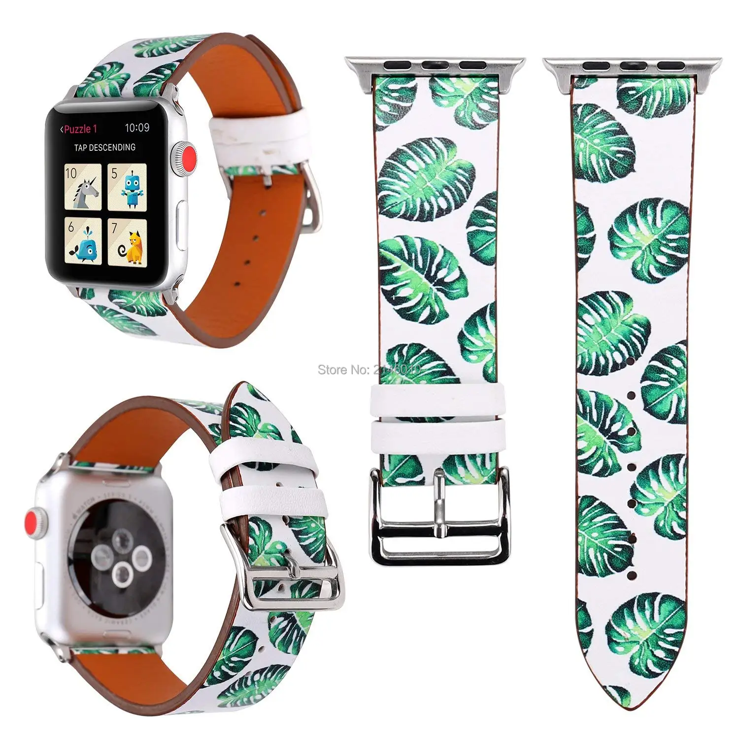 Cvetlični Trak Mikrovlaken Usnja Zamenjava Watch manžeta Zapestnica za Apple ura iWatch Serije 3/2/1 38 MM 42MM