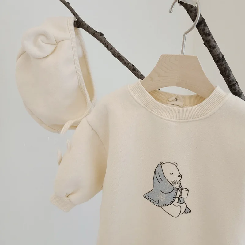 2021 Spomladi Nova Risanka Otroške igralne obleke Fant Dekleta, ki Določa Bombaž za Dojenčke Nosijo Oblačila Novorojenčka Otroci Baby Jumpsuit S Klobuk 0-24M