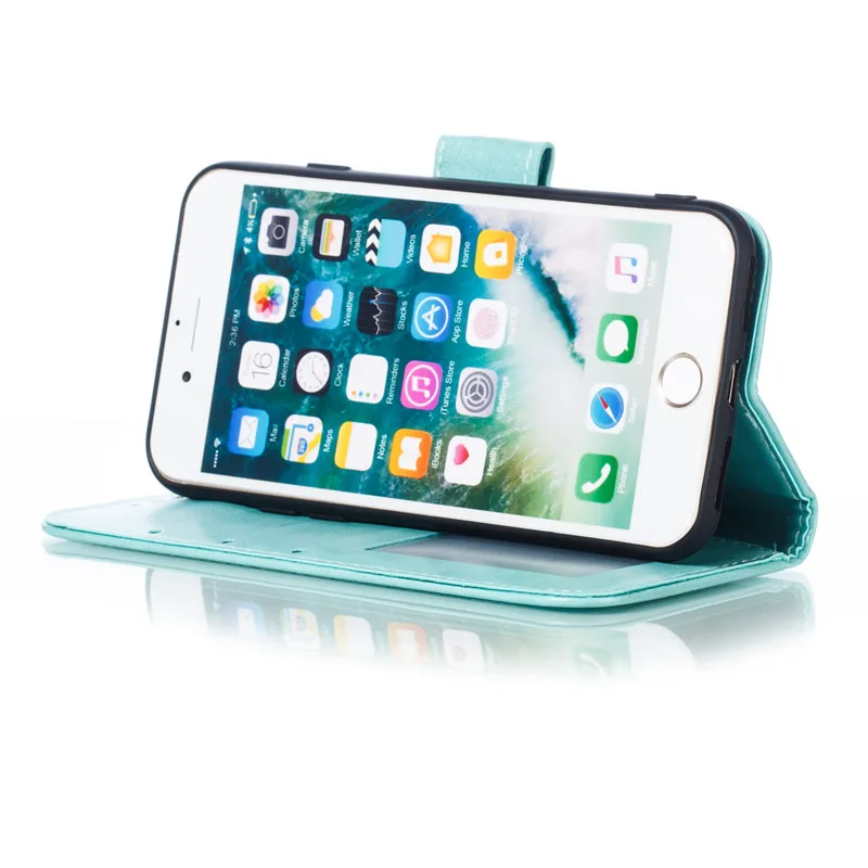 Mandala okrasni Pokrov Za iPhone 7 Primeru Projekcijska Stojala PU Usnje Denarnice, Mobilni Telefon, Vrečke Za iPhone 8