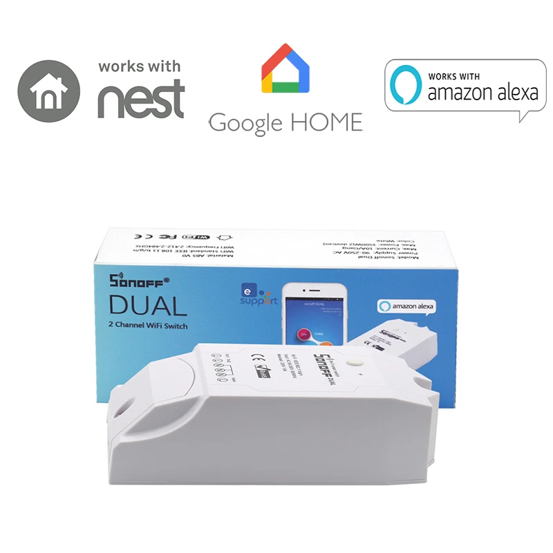 Itead Sonoff 2 Dual Channel WiFi Brezžično Smart Remote Control Odštevalnik Časa DIY Stikalo za IOS Android Pametni Dom, Avtomatizacija