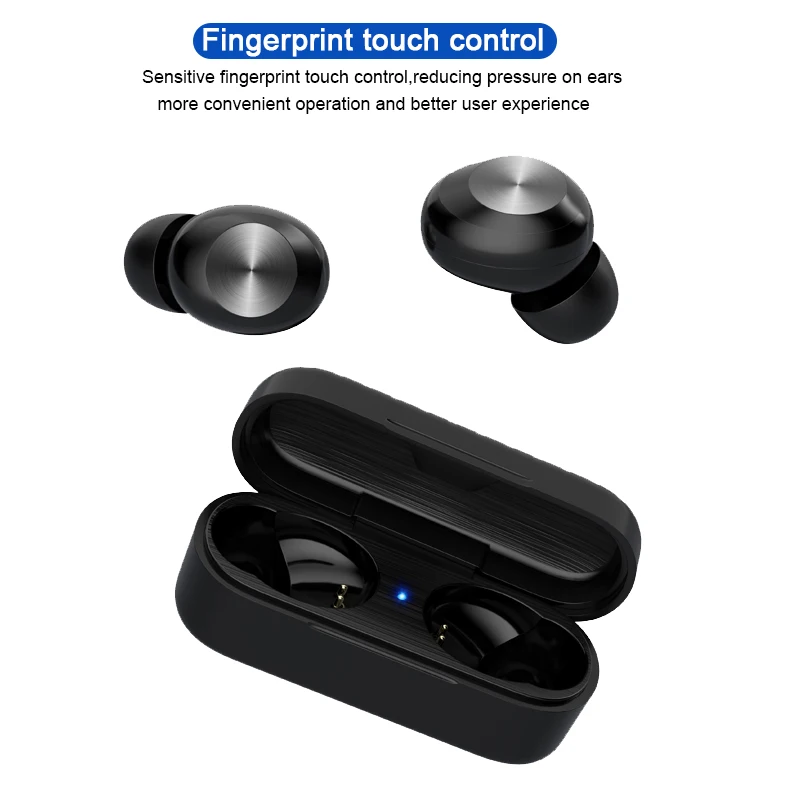 TWS 5.0 Bluetooth Slušalke za V Uho Mini Šport Brezžične Slušalke Z Mikrofonom Gaming Slušalke za Prostoročno HD Klic Čepkov